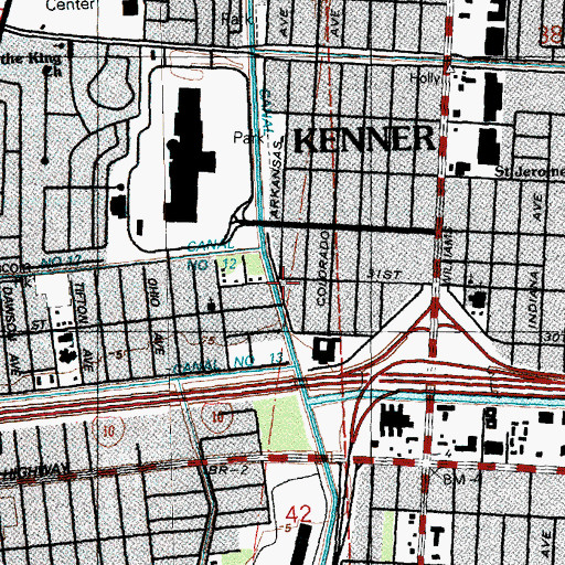 Topographic Map of Duncan Canal, LA