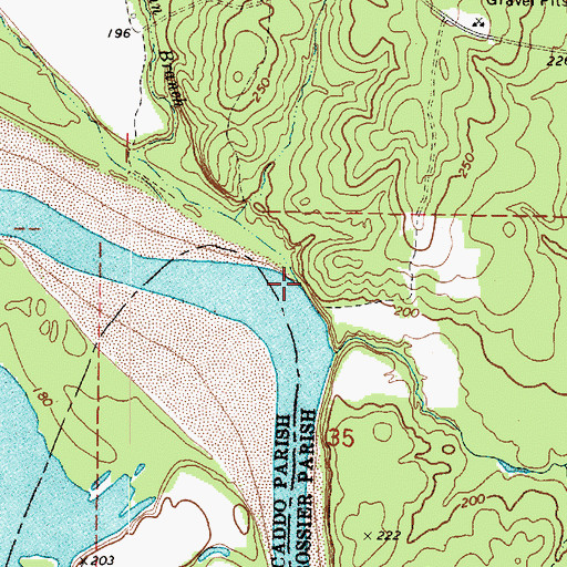 Topographic Map of Dutch John Branch, LA