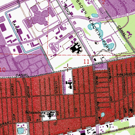 Topographic Map of Dwyer Canal, LA