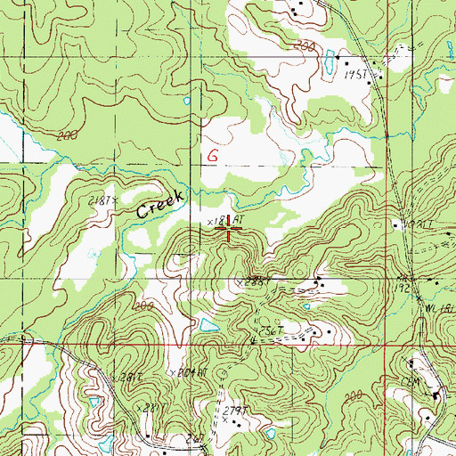 Topographic Map of Dykes Creek, LA