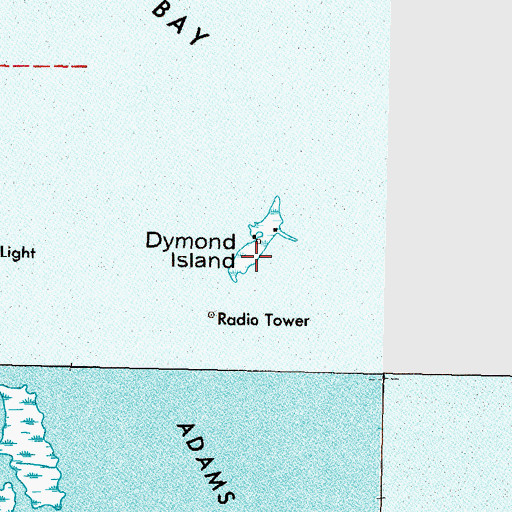 Topographic Map of Dymond Island, LA