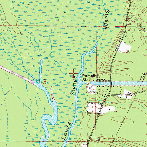 Topographic Map of Dynamite Slough, LA