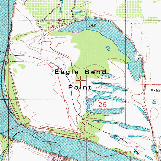 Topographic Map of Eagle Bend Point, LA