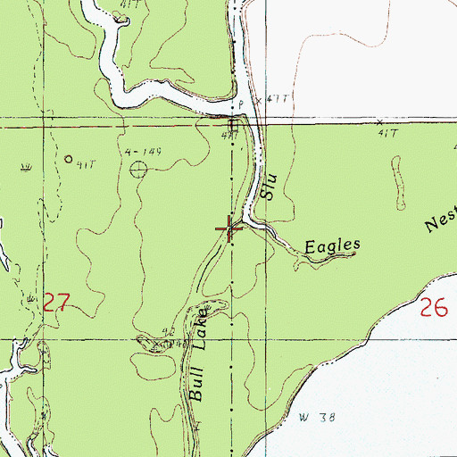 Topographic Map of Eagles Nest Brake, LA