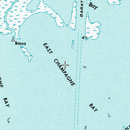 Topographic Map of East Champagne Bay, LA