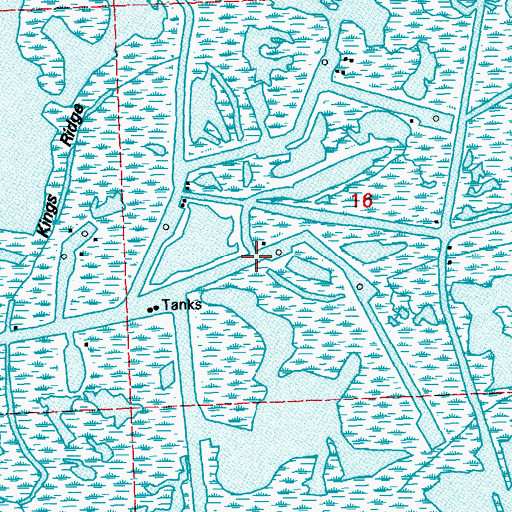 Topographic Map of East Fork Bayou L'Ours, LA