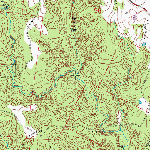 Topographic Map of East Fork Caney Creek, LA