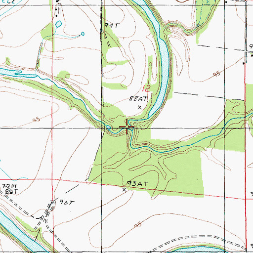 Topographic Map of East Fork Creek, LA