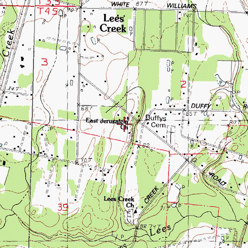 Topographic Map of East Jerusalem Church, LA