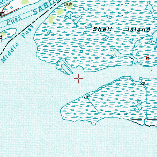 Topographic Map of East Pass, LA