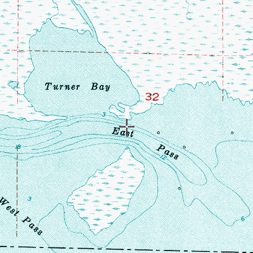 Topographic Map of East Pass Calcasieu River, LA