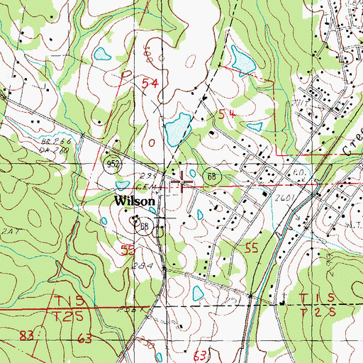Topographic Map of Easter Star Cemetery, LA