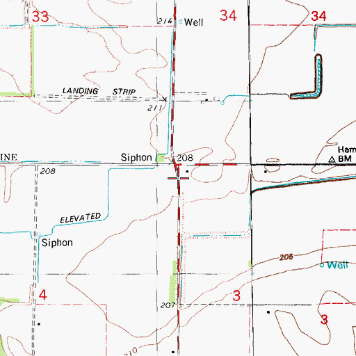 Topographic Map of Pinewood School, AR