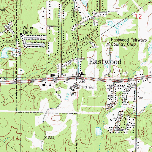 Topographic Map of Eastwood, LA