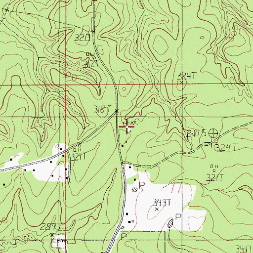 Topographic Map of Ebenezer Cemetery, LA