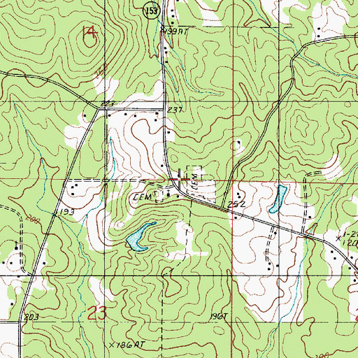 Topographic Map of Ebenezer Church, LA