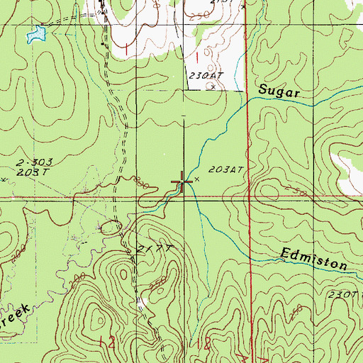 Topographic Map of Edmiston Creek, LA
