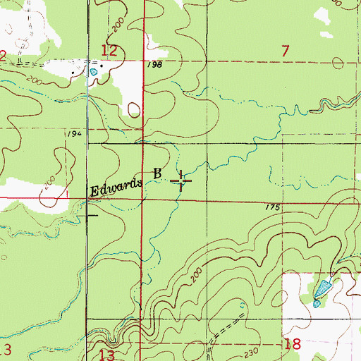 Topographic Map of Edwards Bayou, LA