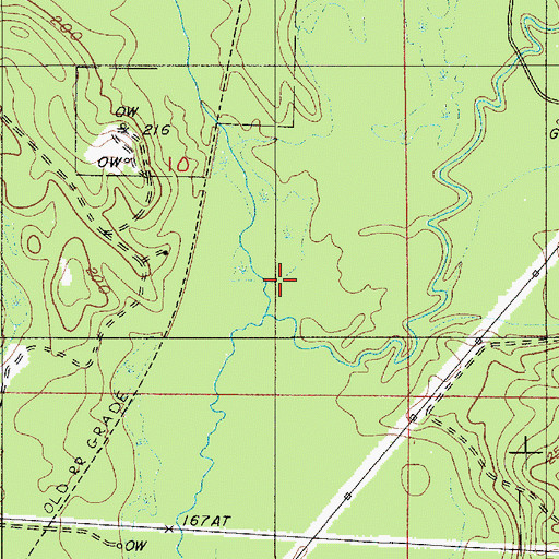 Topographic Map of Edwards Mill Creek, LA