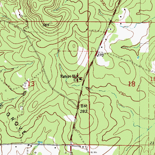 Topographic Map of Egypt Hill Church, LA