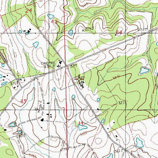 Topographic Map of Eighth Ward School, LA