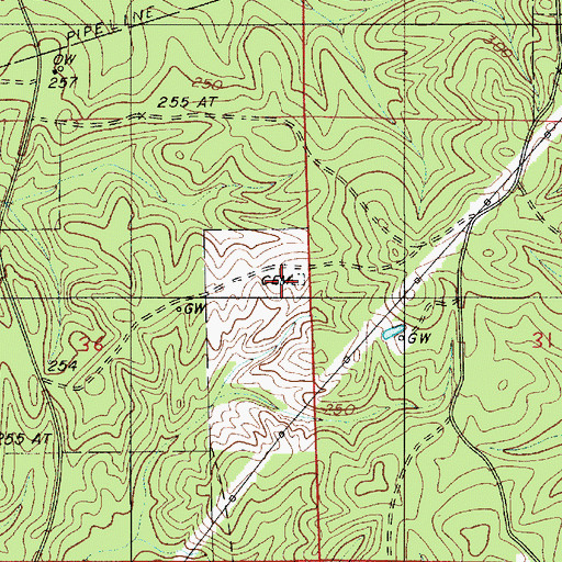 Topographic Map of Elijah Church, LA
