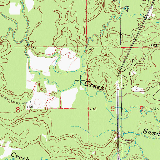 Topographic Map of Piney Creek, AR