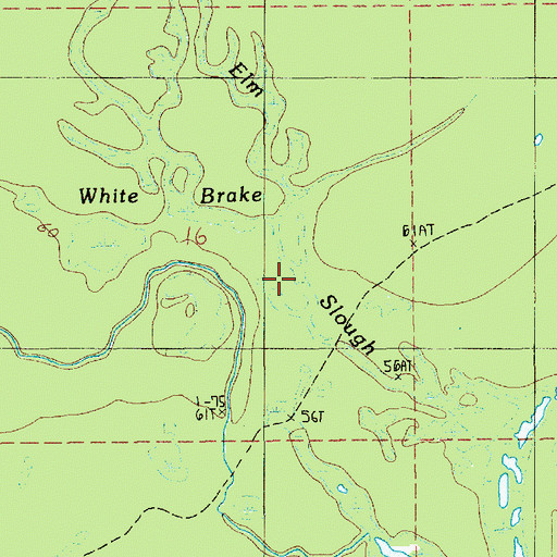 Topographic Map of Elm Slough, LA