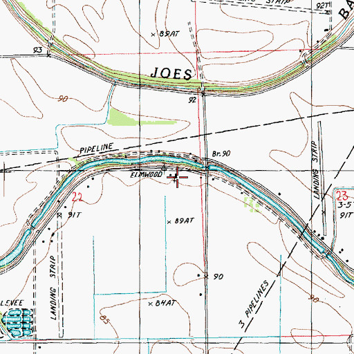 Topographic Map of Elmwood Church, LA