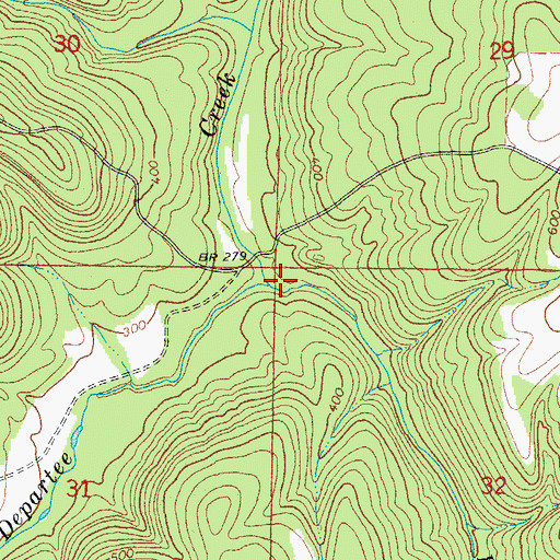 Topographic Map of Piney Creek, AR