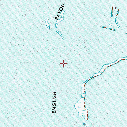 Topographic Map of English Bayou (historical), LA