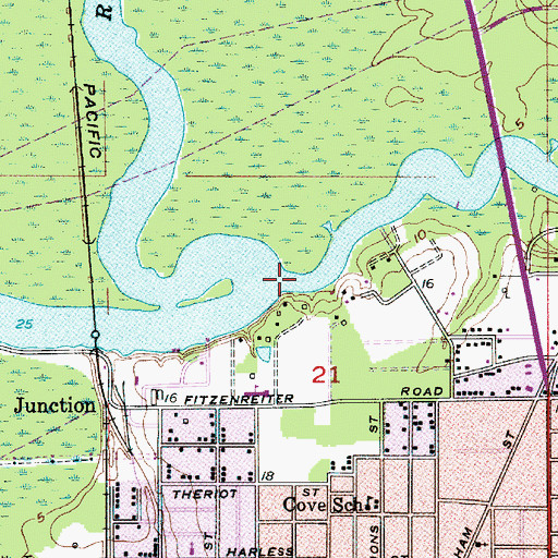 Topographic Map of English Bayou, LA