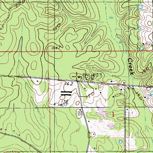 Topographic Map of Enterprise Church, LA