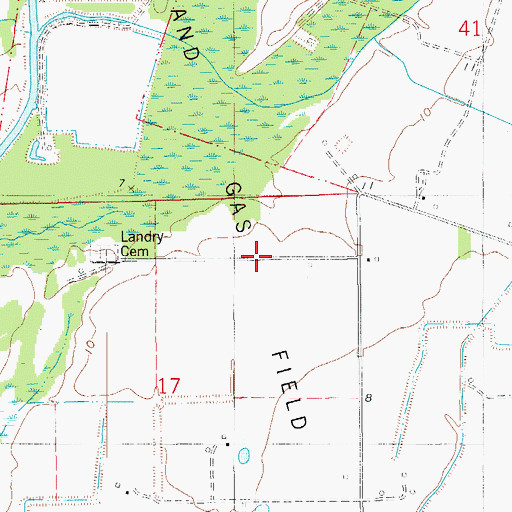 Topographic Map of Erath Oil and Gas Field, LA