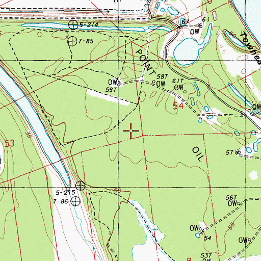 Topographic Map of Esperance Point Oil Field, LA