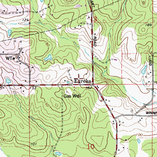 Topographic Map of Eureka School, LA