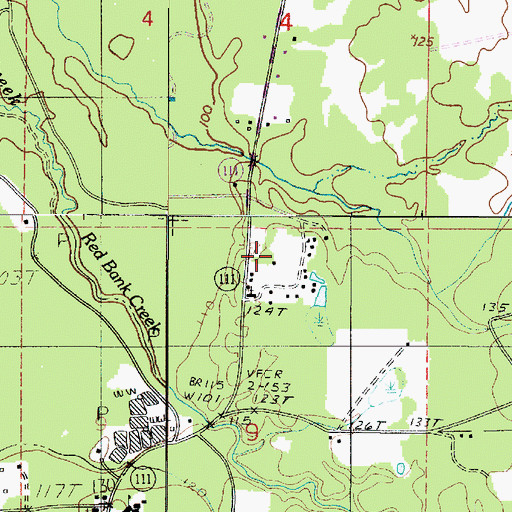 Topographic Map of Evans Church, LA