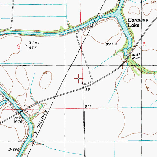 Topographic Map of Evening Star Number 2 Church, LA