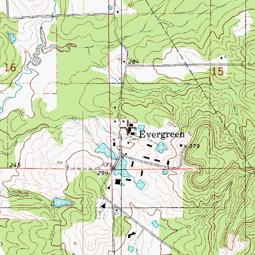 Topographic Map of Hope Youth Ranch Alternative Center School, LA
