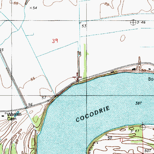 Topographic Map of Fairview Church, LA