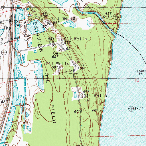 Topographic Map of Fairview Oil Field, LA