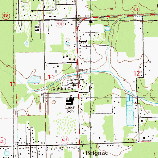 Topographic Map of Faithful Church, LA