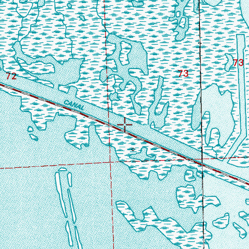 Topographic Map of Falgout Canal, LA