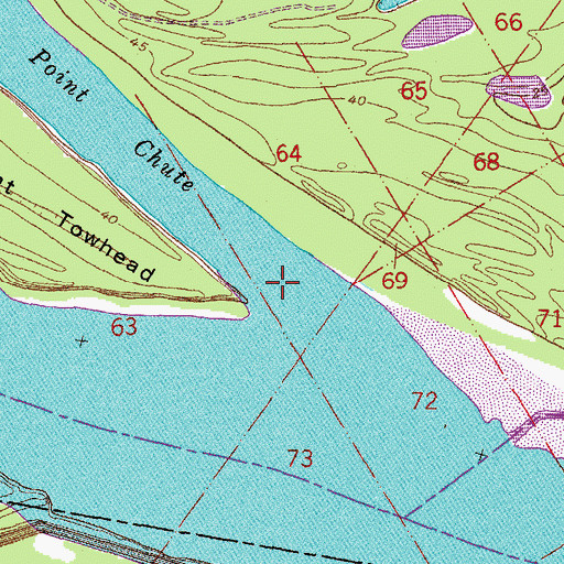 Topographic Map of Fancy Point Chute, LA