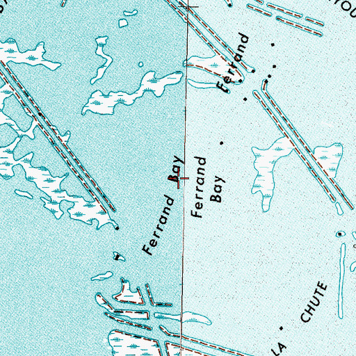 Topographic Map of Ferrand Bay, LA