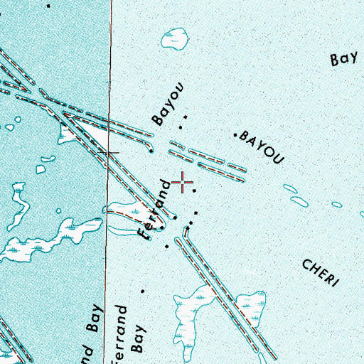 Topographic Map of Ferrand Bayou, LA