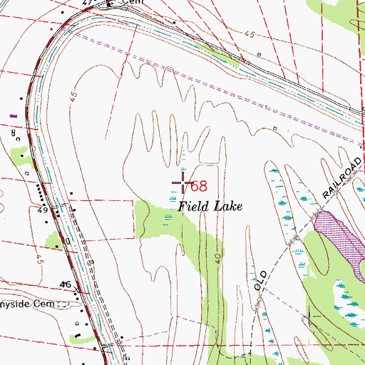 Topographic Map of Field Lake, LA