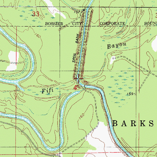 Topographic Map of Fifi Bayou, LA