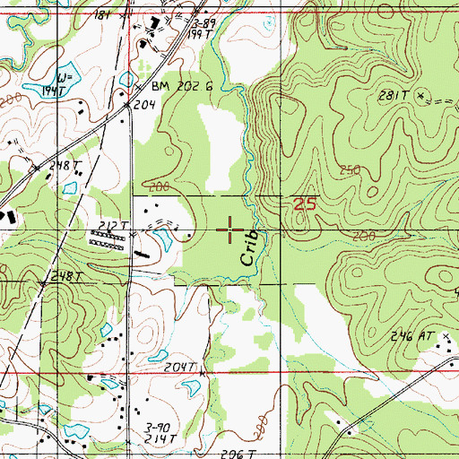 Topographic Map of Finger Creek, LA