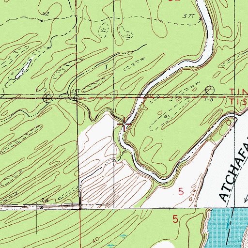 Topographic Map of Fish Bayou, LA